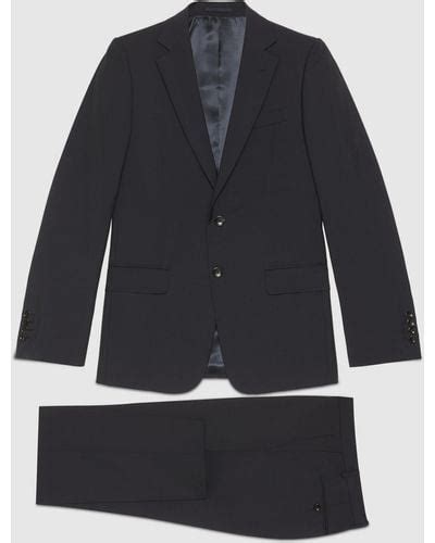 royal blue gucci suit|Slim Fit Wool Mohair Suit In Dark Blue .